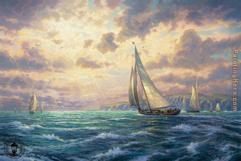 New Horizons painting - Thomas Kinkade New Horizons art painting